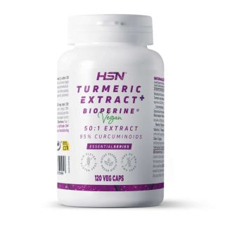 Turmeric (50:1) Extract 650mg + Bioperine - 120 veg caps